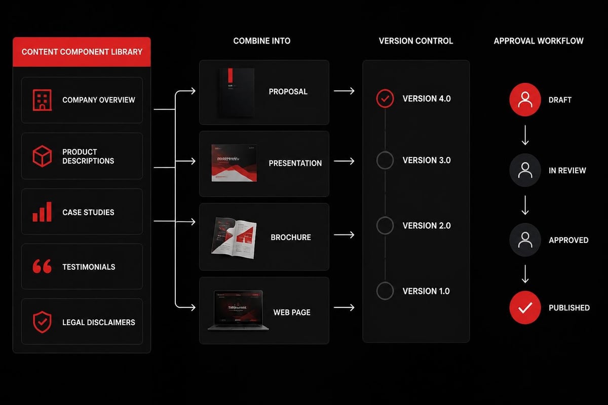 Modular content system for marketing collateral