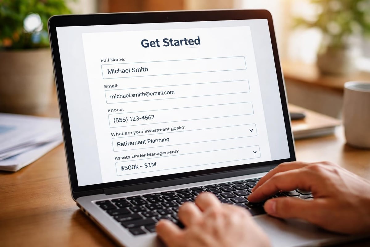 Facebook lead form completion process