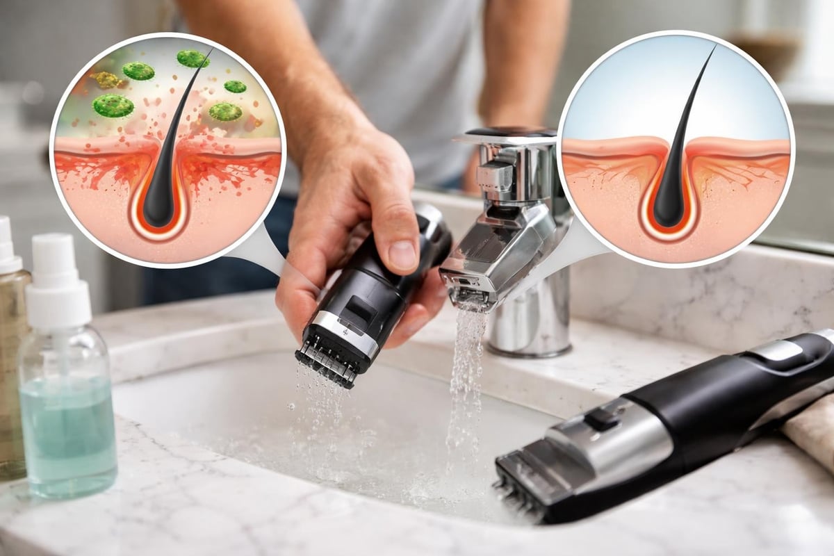 Trimmer maintenance and bacterial growth