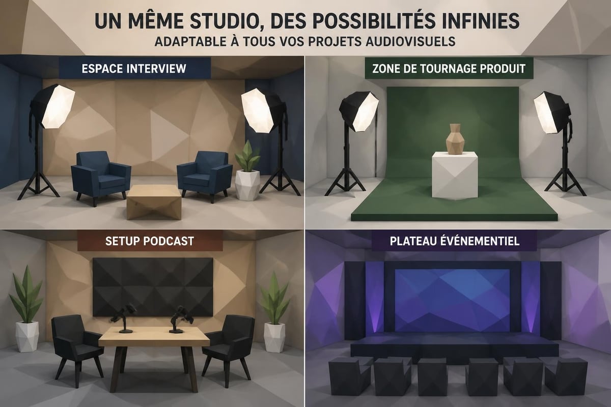 Configuration modulable studio vidéo