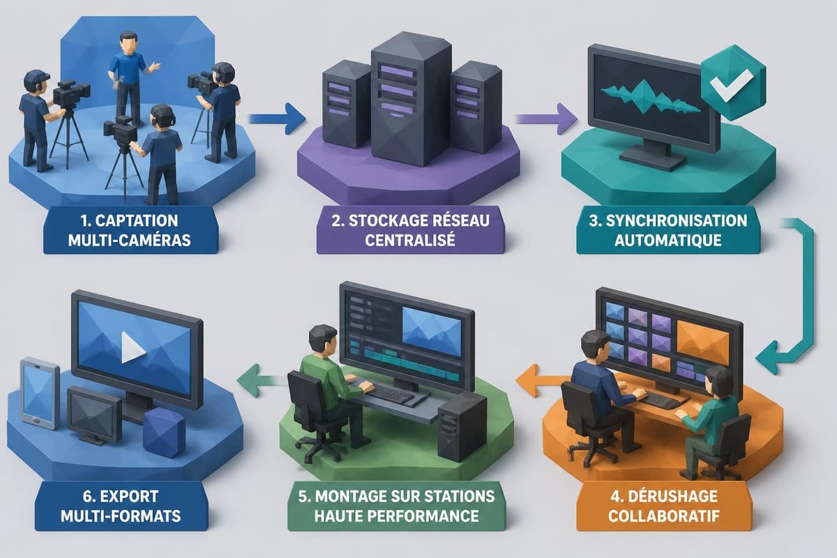 Workflow production vidéo moderne