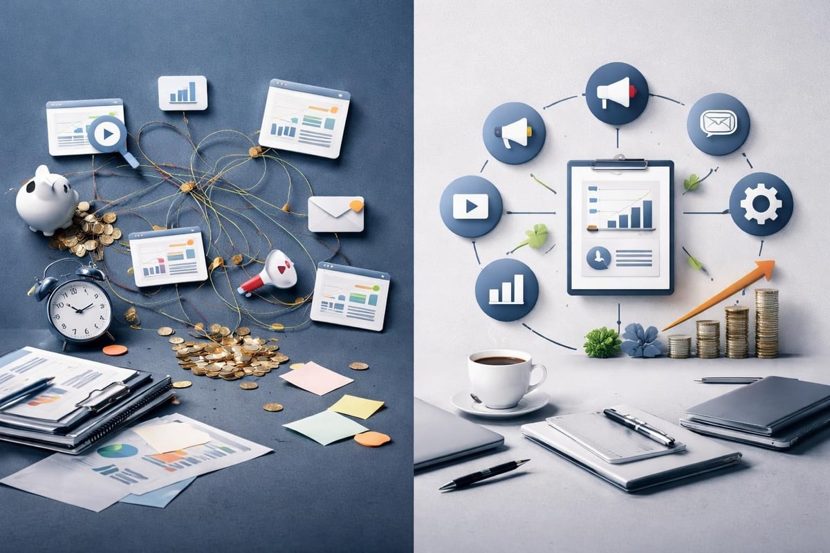 Integrierte Marketingstrategie versus fragmentierte Einzellösungen