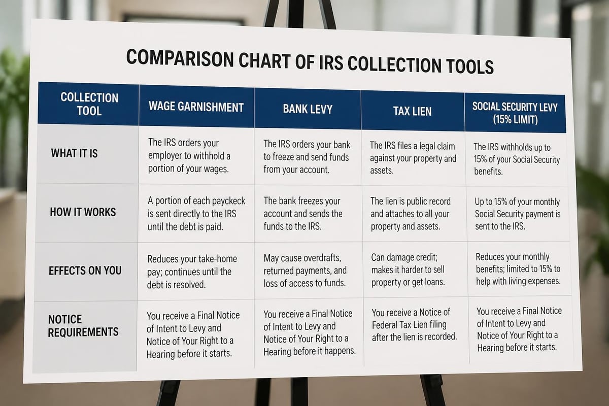 IRS collection methods comparison