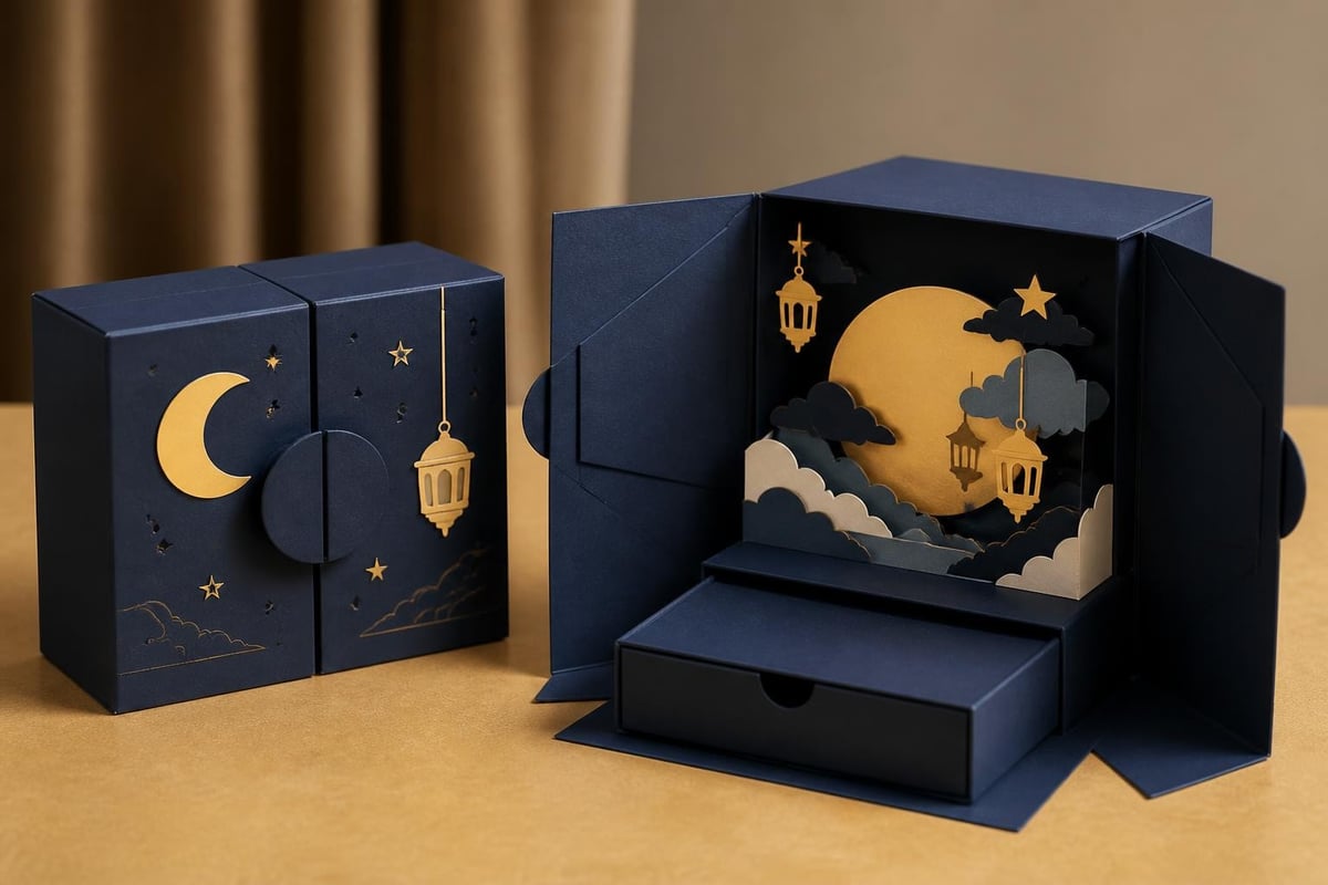 Cấu trúc hộp bánh trung thu 3D