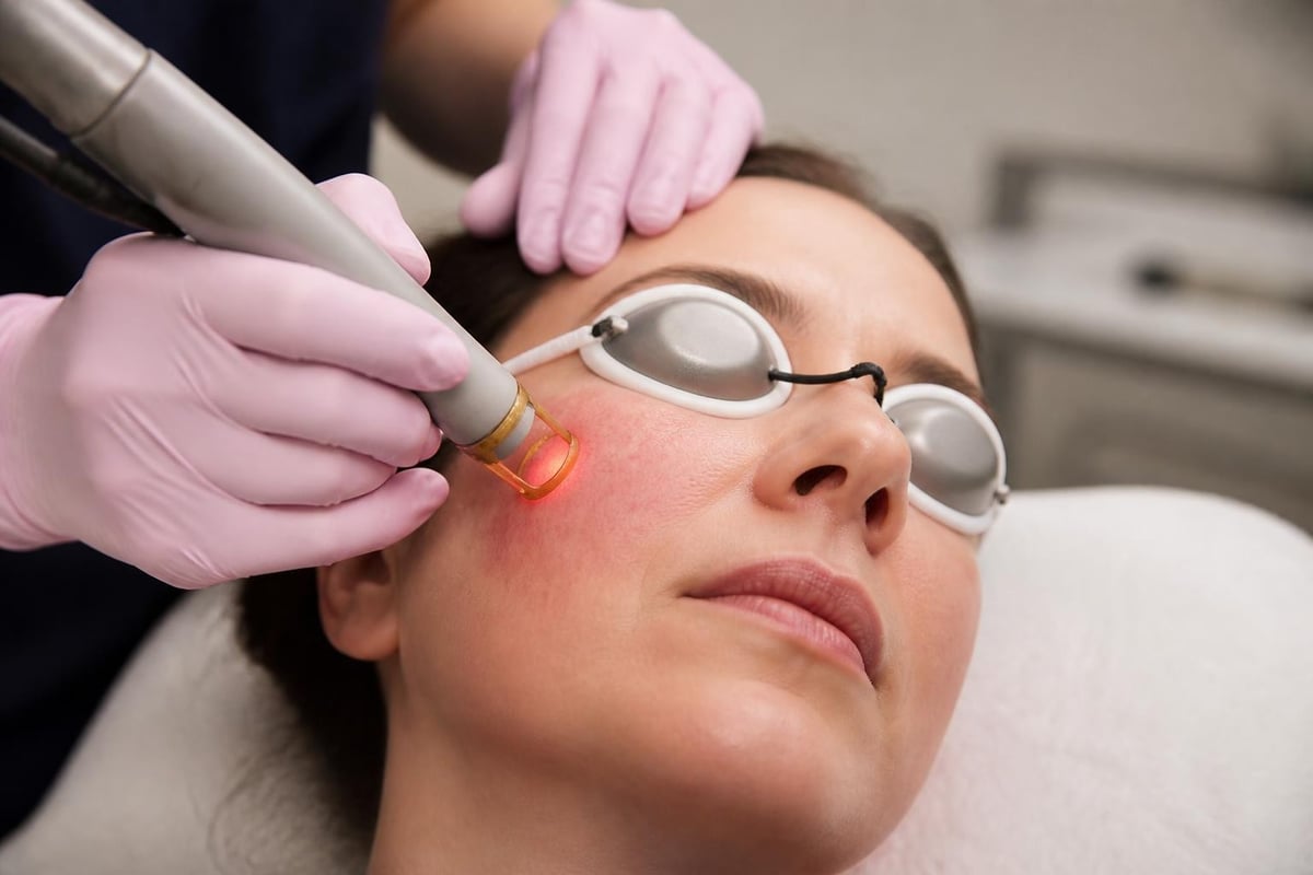 Laser treatment targeting facial veins