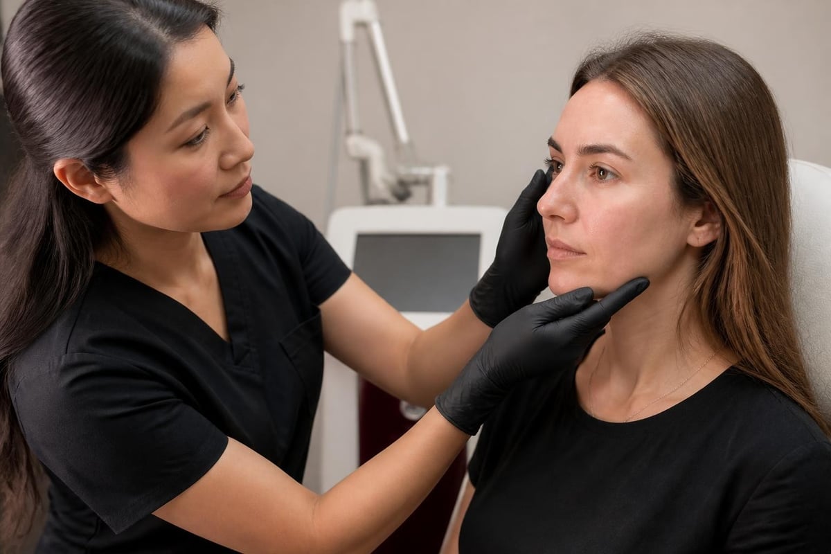 Consultation process for facial vein treatment
