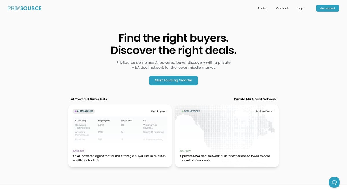 11 Best Deal Sourcing Platforms for Investors in 2025 - PrivSource