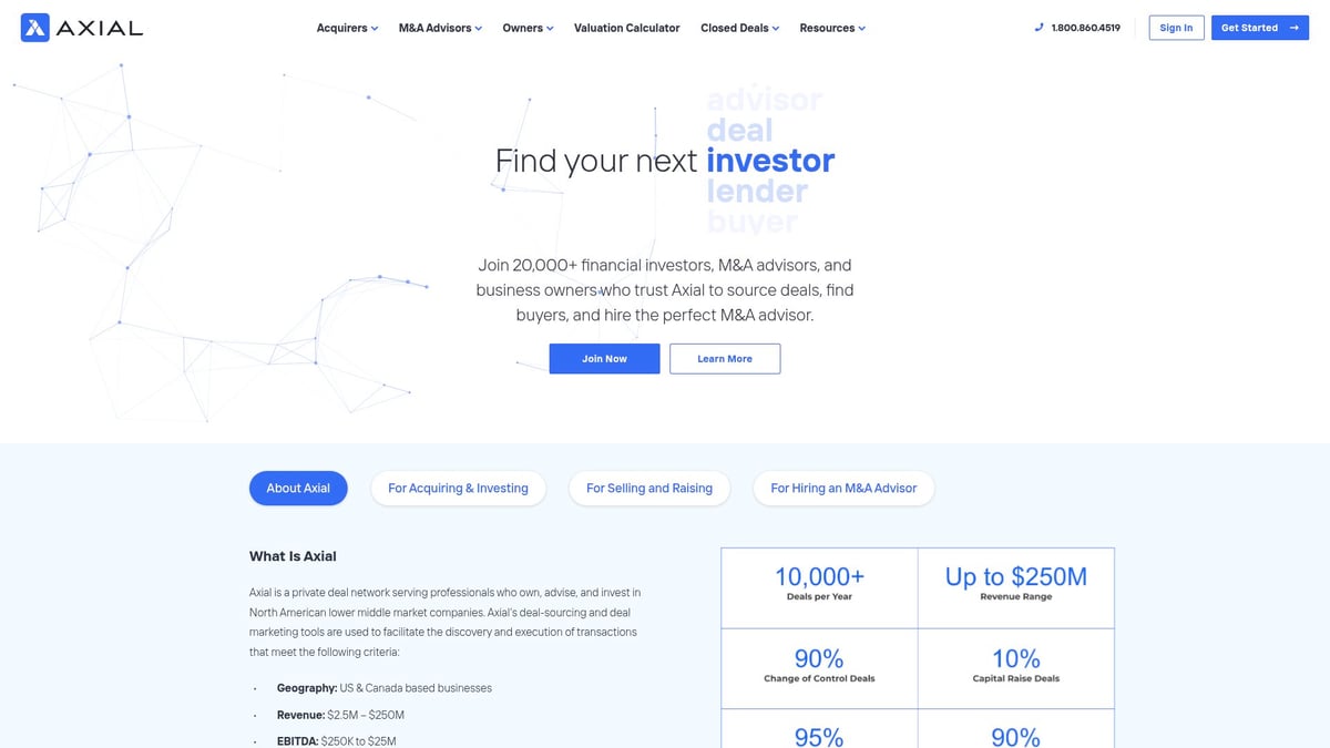 11 Best Deal Sourcing Platforms for Investors in 2025 - Axial