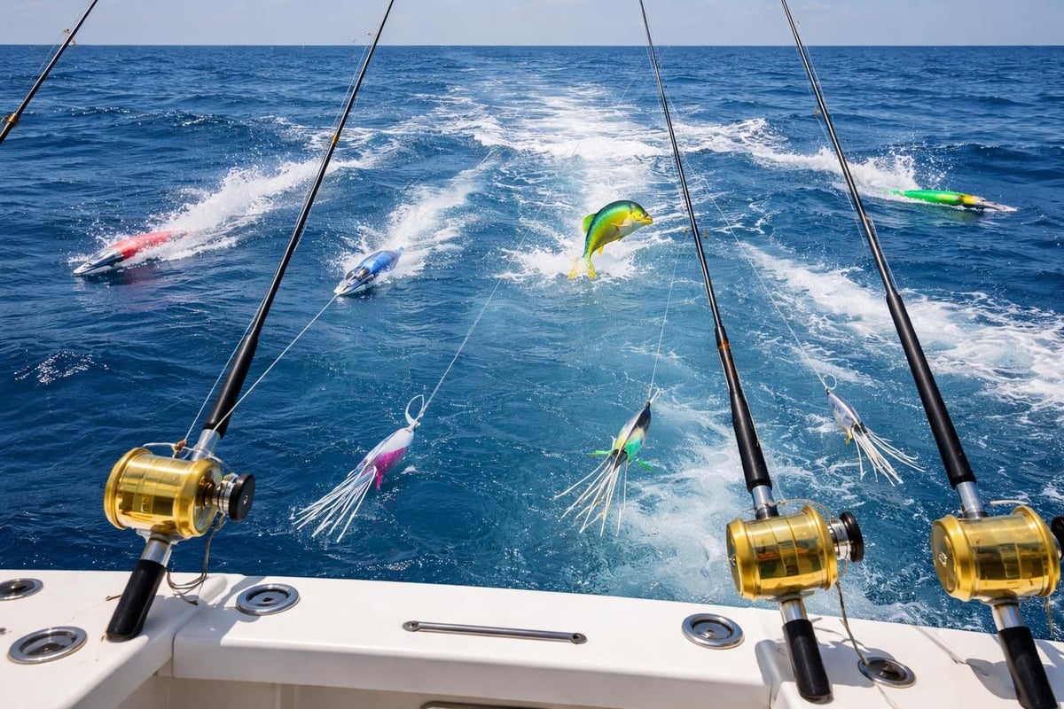 Dolphin fish trolling spread