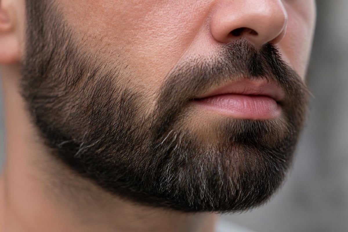 How dry skin develops under beard hair