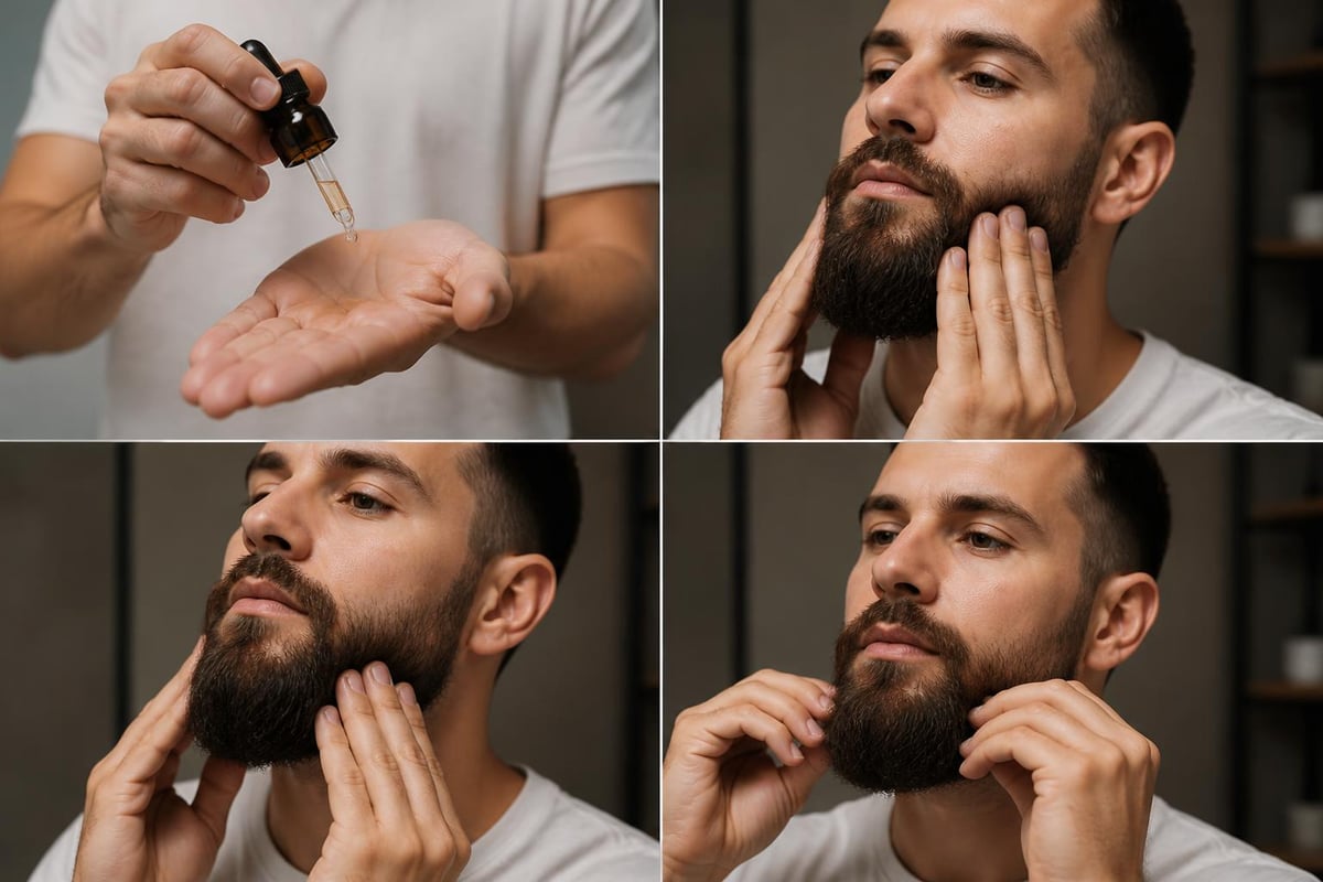 Beard oil application technique
