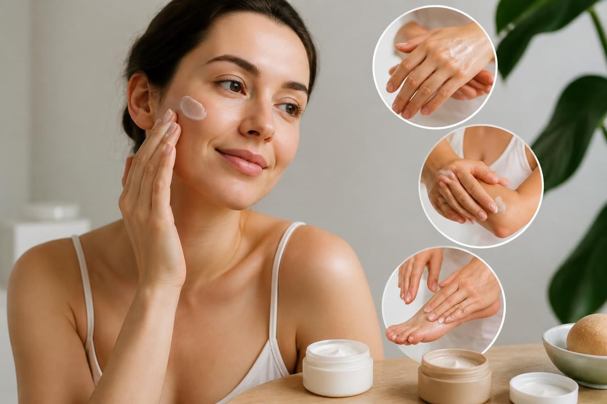 Skincare routine zones