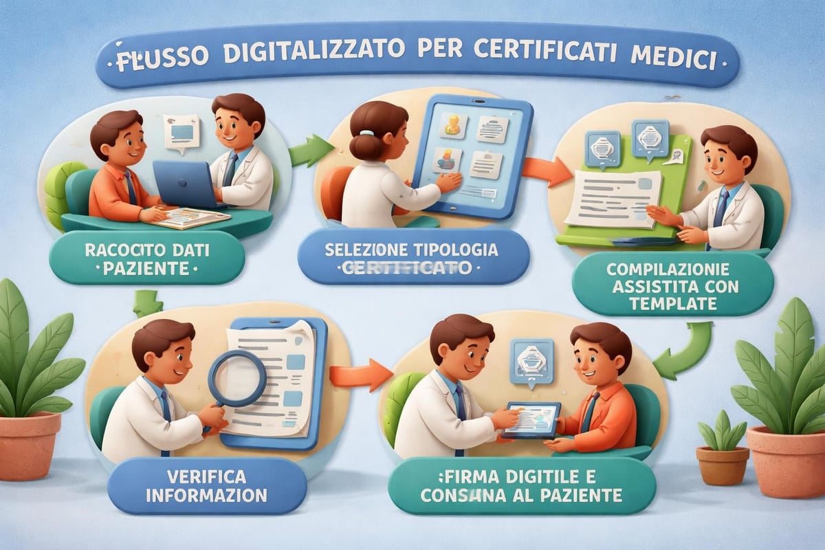 Processo certificazione medica organizzato