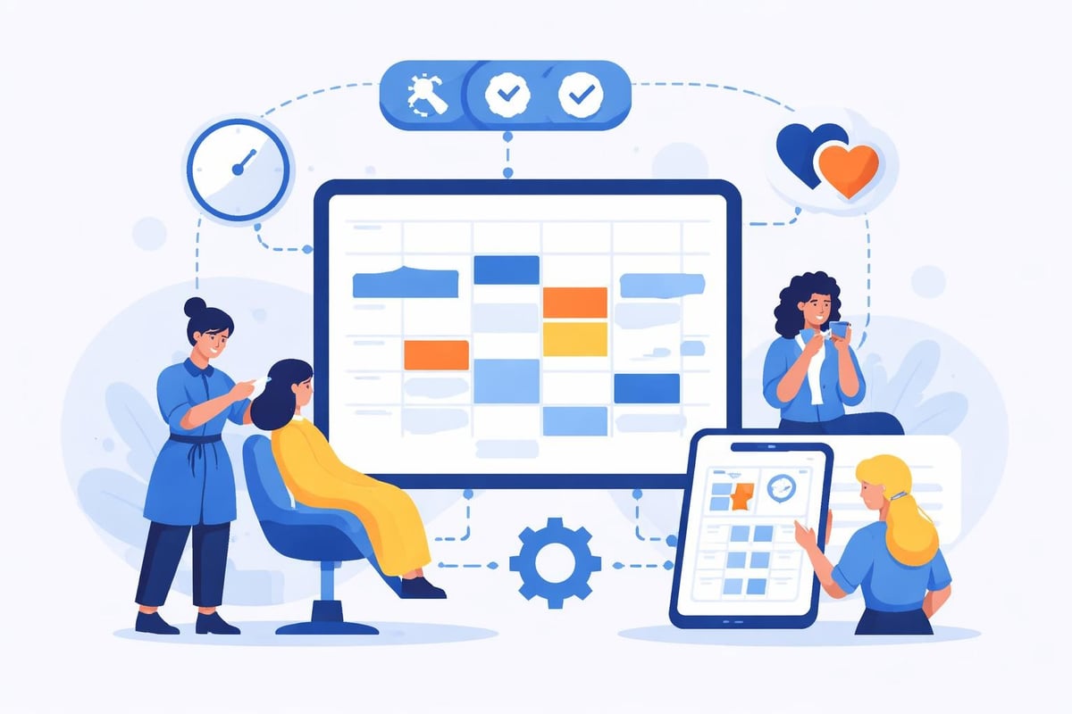 Salon scheduling workflow demonstration