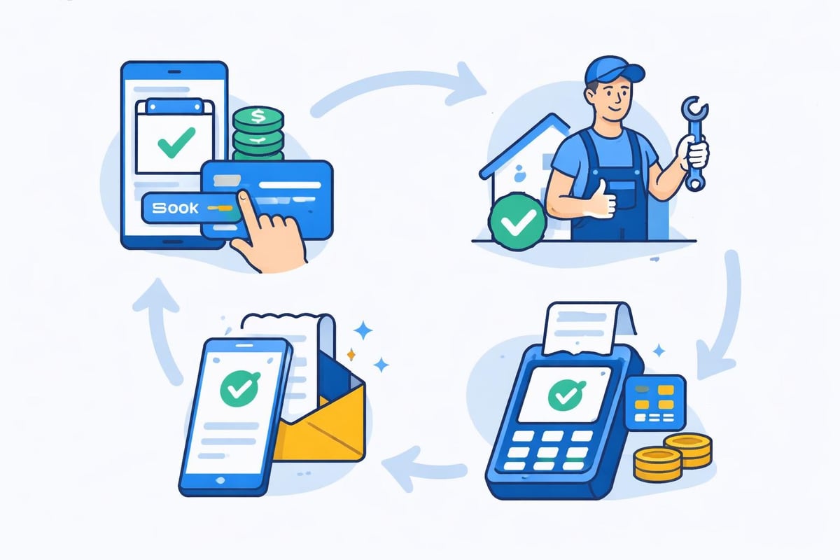 Payment processing workflow in salon software