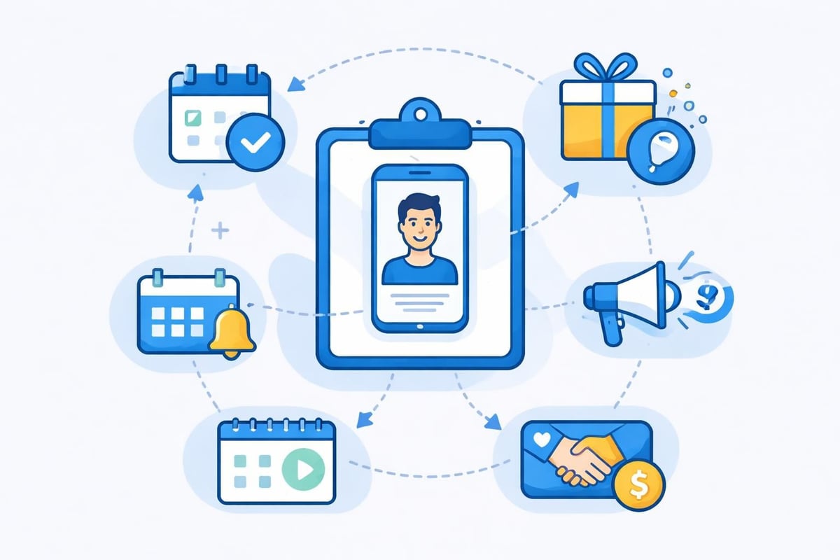 Client retention workflow in salon software