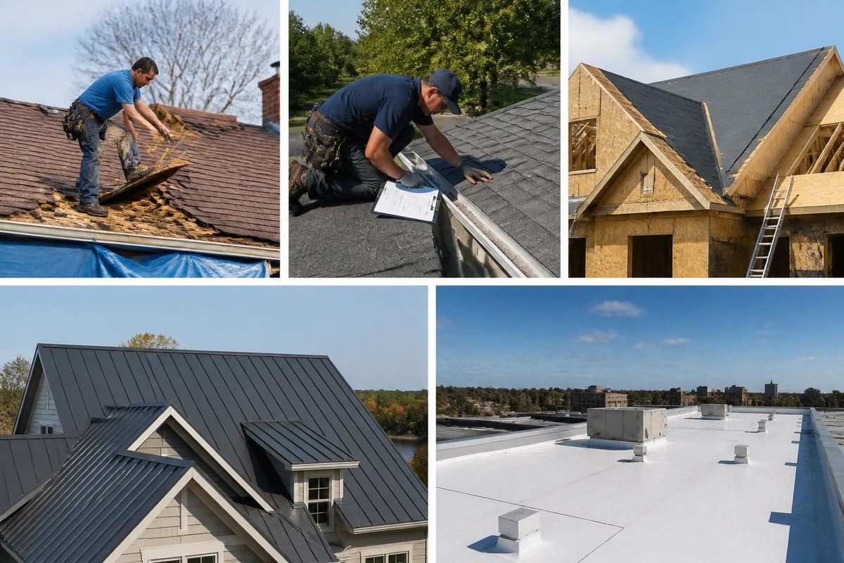 Roofing service categories