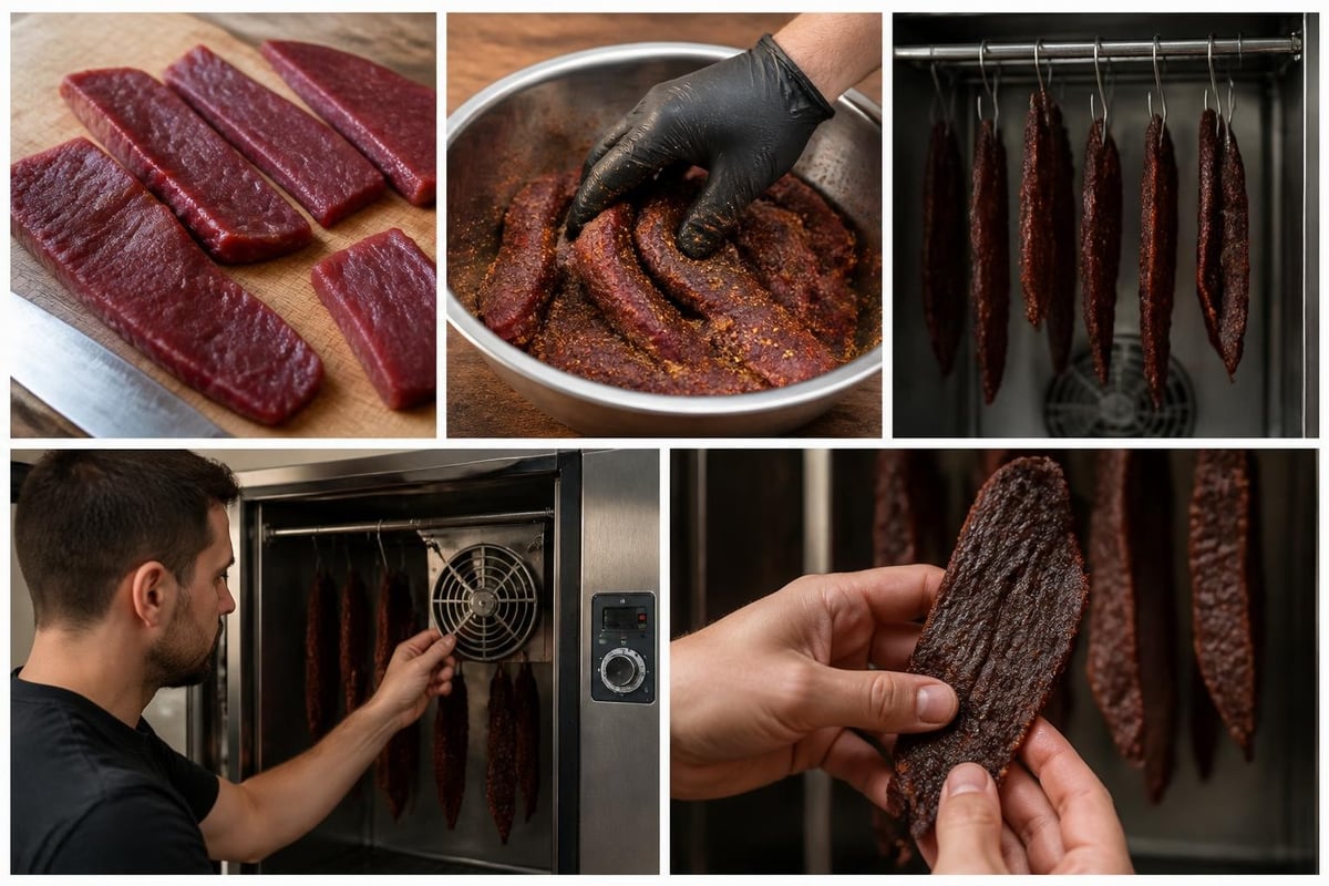 Home biltong making process