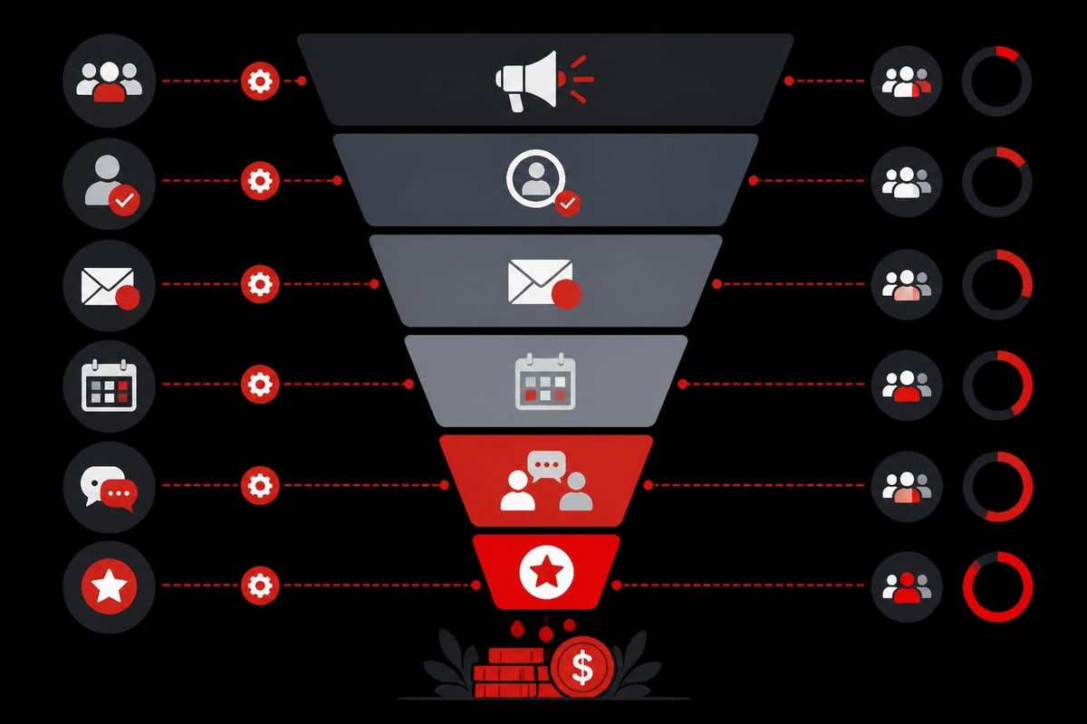 Generation sales funnel stages