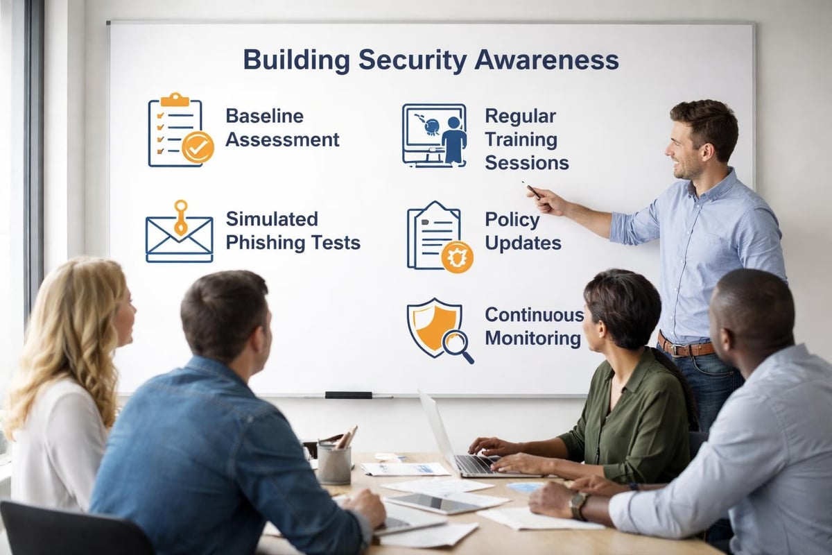 Employee security training workflow