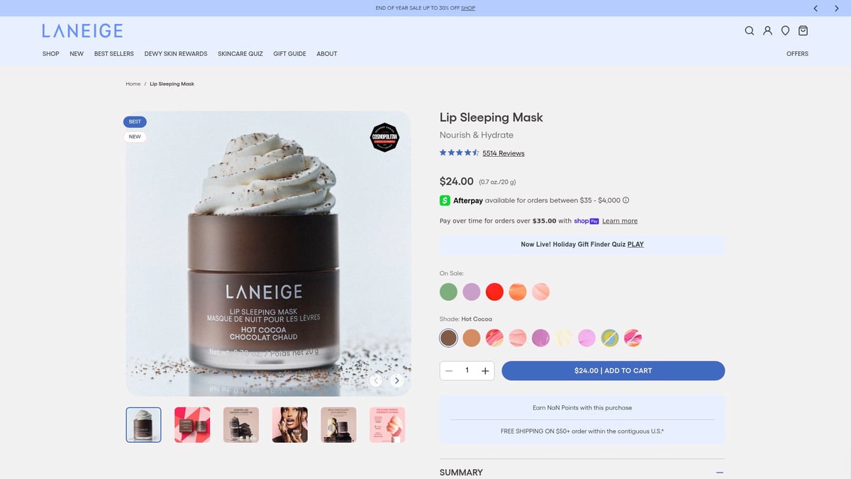 7 Essential Balm for Cracked Lips Picks to Try in 2026 - Laneige Lip Sleeping Mask