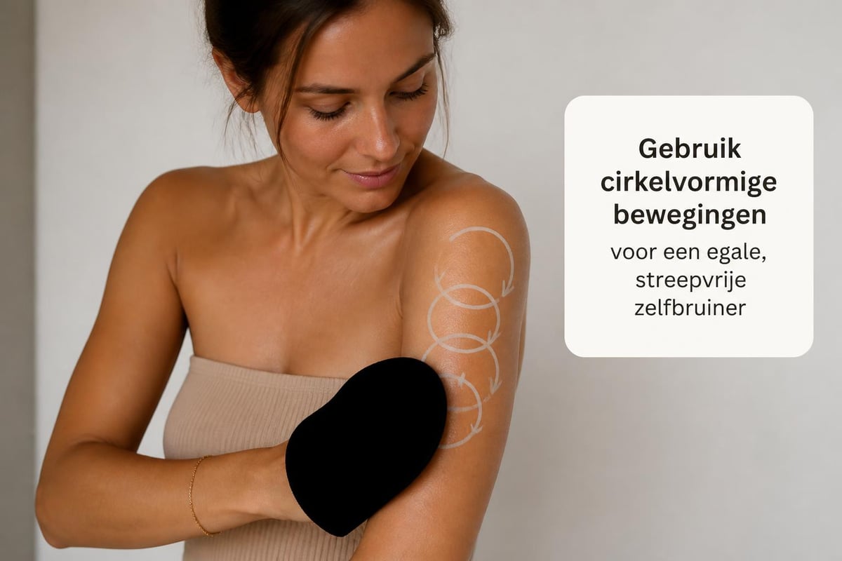 Tanning glove application technique