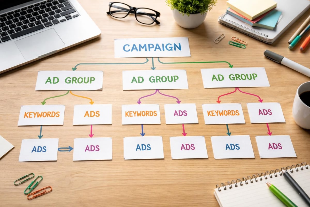 Google AdWords campaign hierarchy