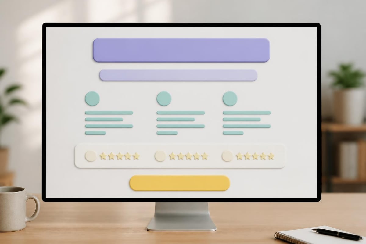 Content hierarchy on WordPress landing page