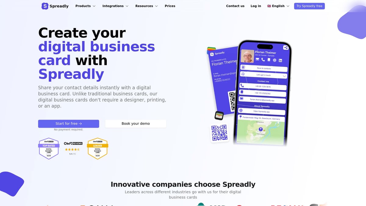 7 Innovative CEO Business Card Ideas for 2025 Success - Spreadly: The Future of Digital Business Cards for CEOs
