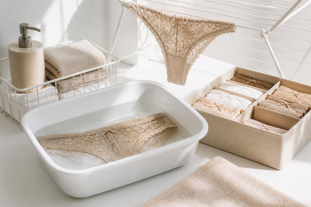 Lingerie care routine