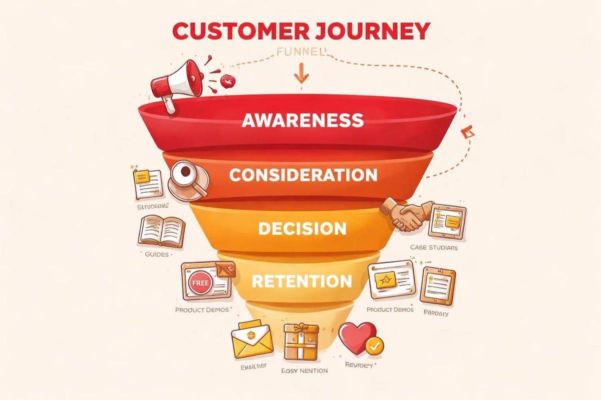 Content marketing funnel stages