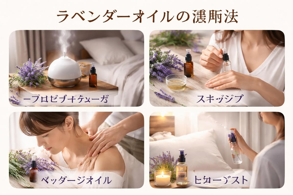 ラベンダーオイルの多様な使用方法
