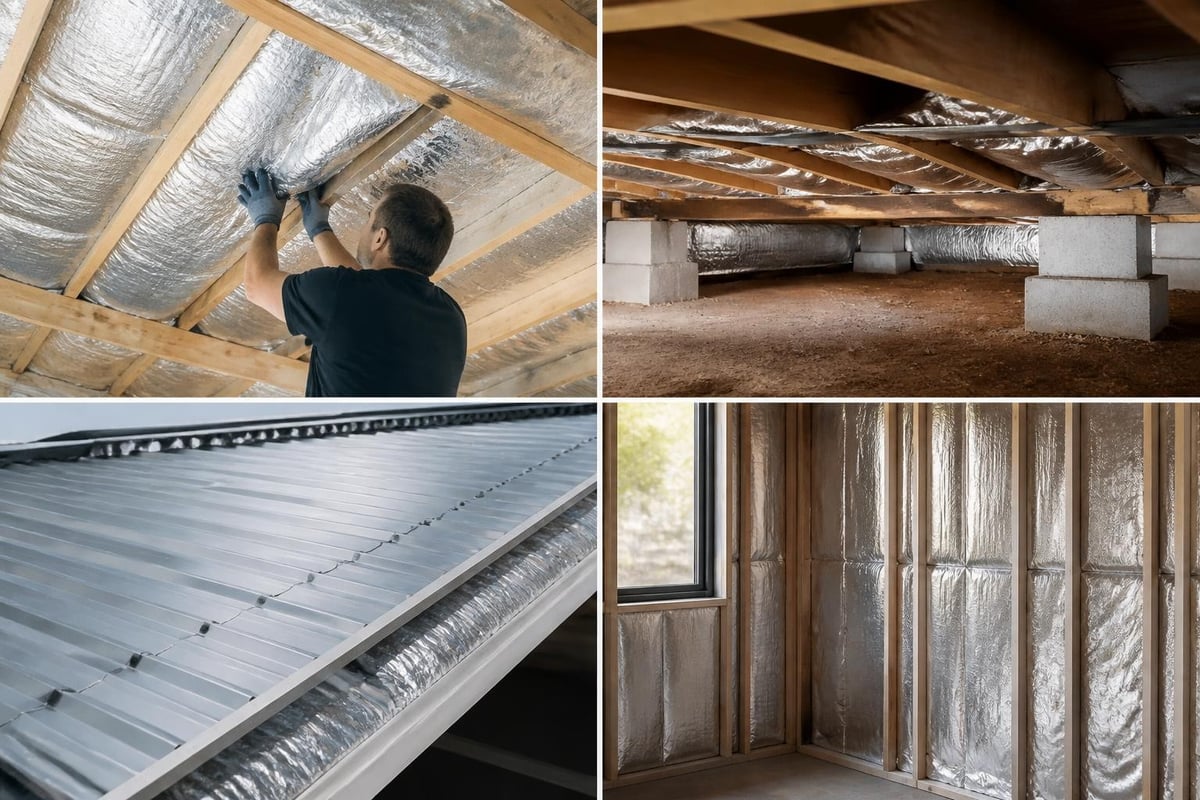 Insulated blanket installation applications