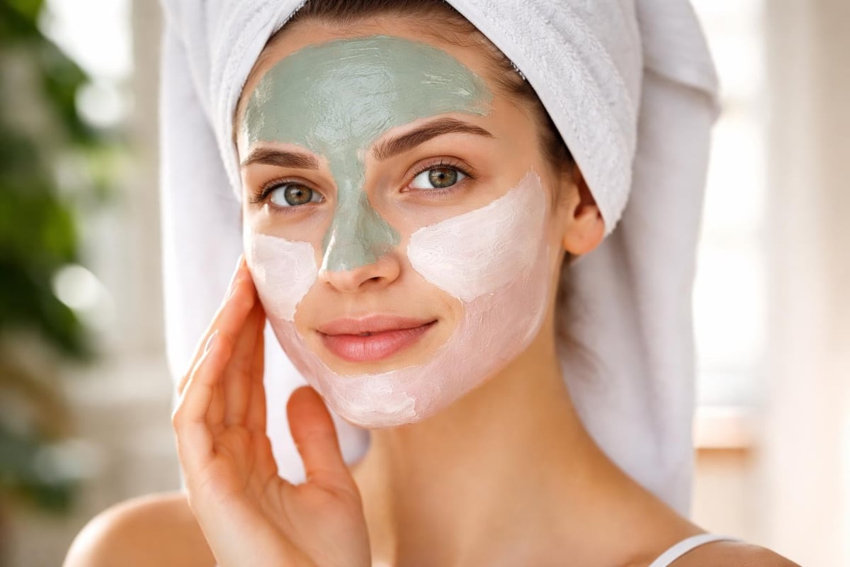 Multi-masking zones for combination skin