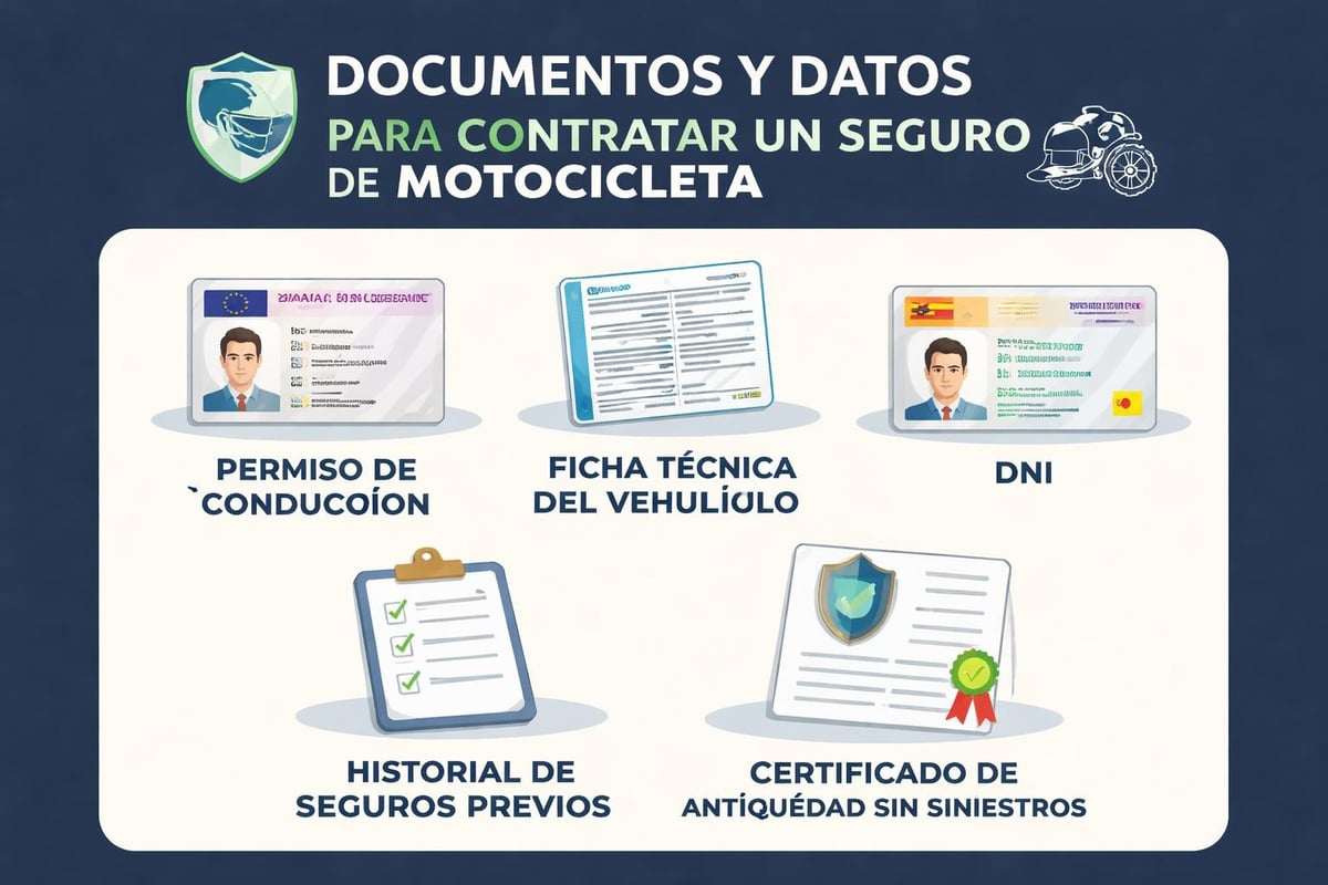 Documentación necesaria seguro moto