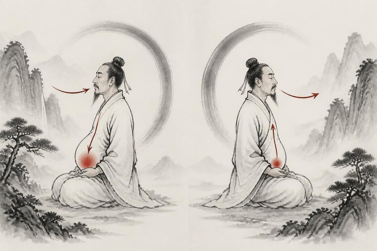 Dan tien breathing mechanism