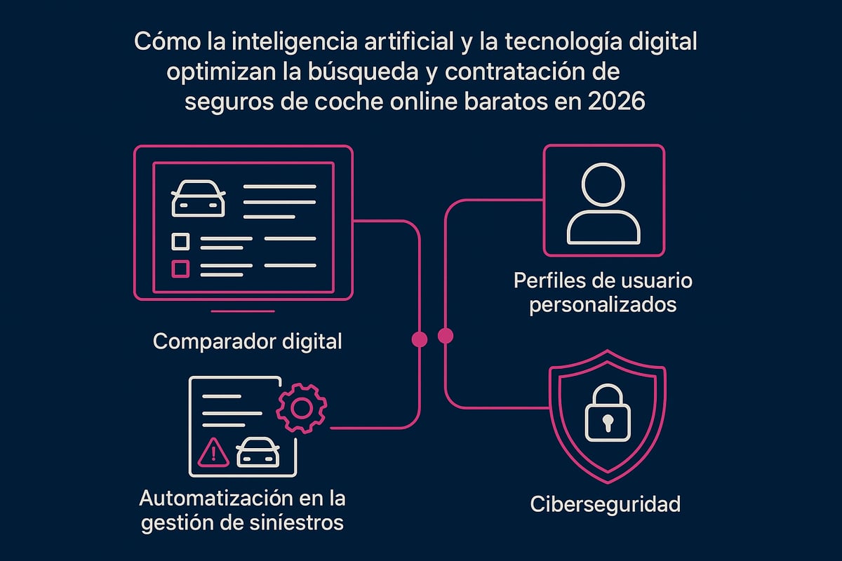 C&oacute;mo la Tecnolog&iacute;a y la Inteligencia Artificial Est&aacute;n Cambiando el Seguro de Coche Online