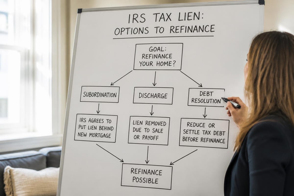 Refinance decision tree with IRS lien