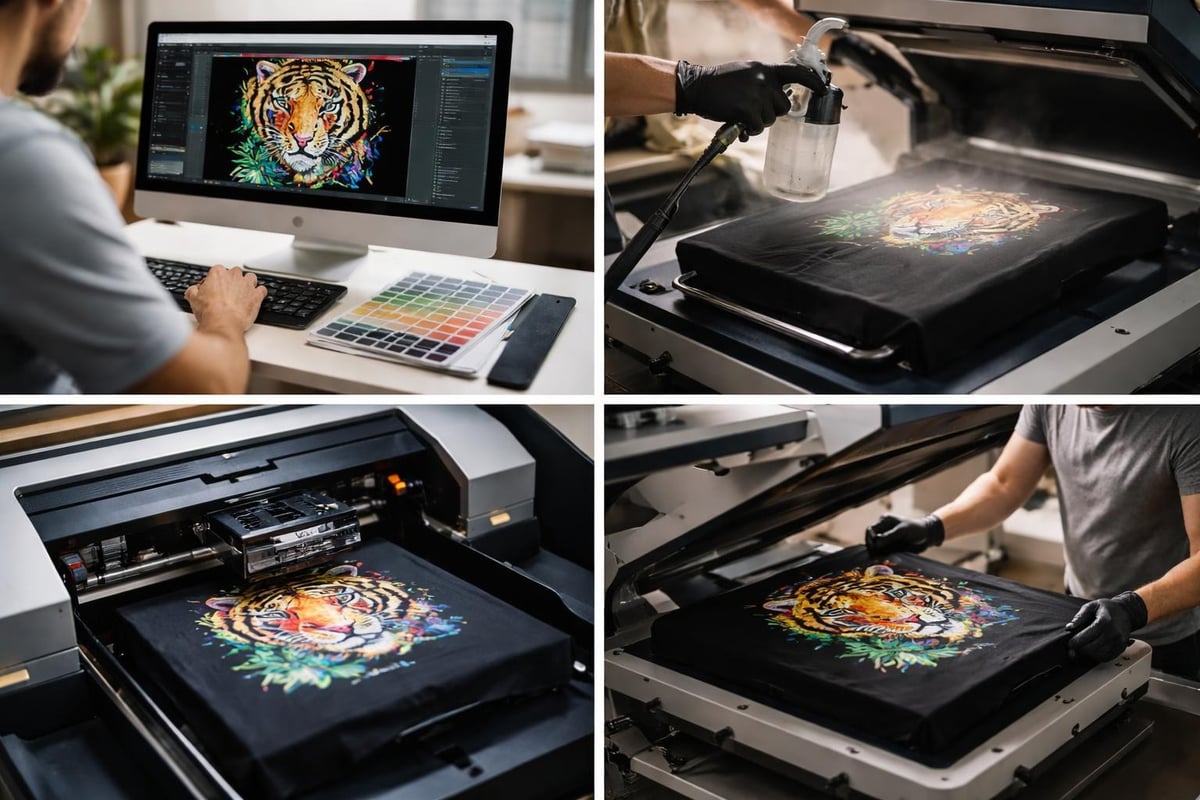 DTG printing workflow