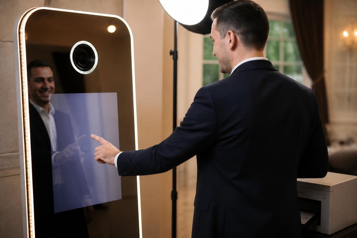 Mirror photo booth technology components