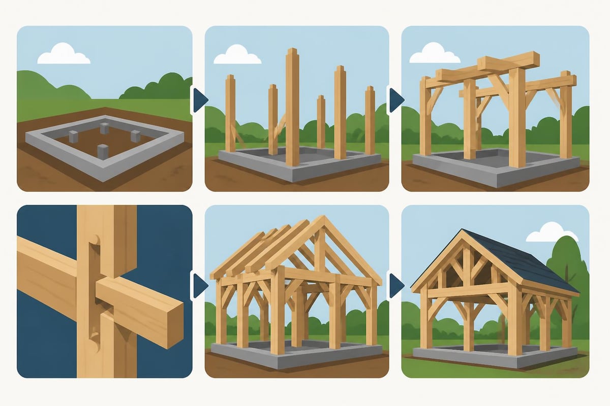 Timber frame assembly process