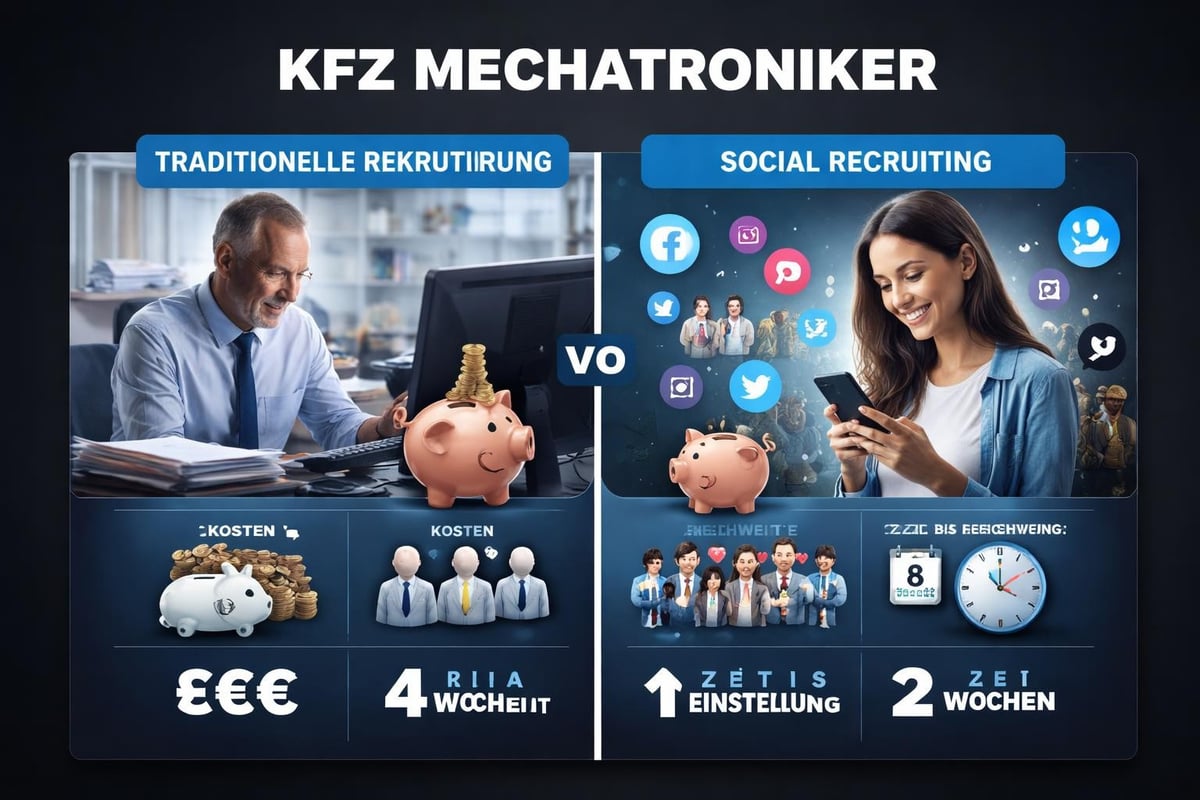 Social Recruiting advantages for automotive workshops