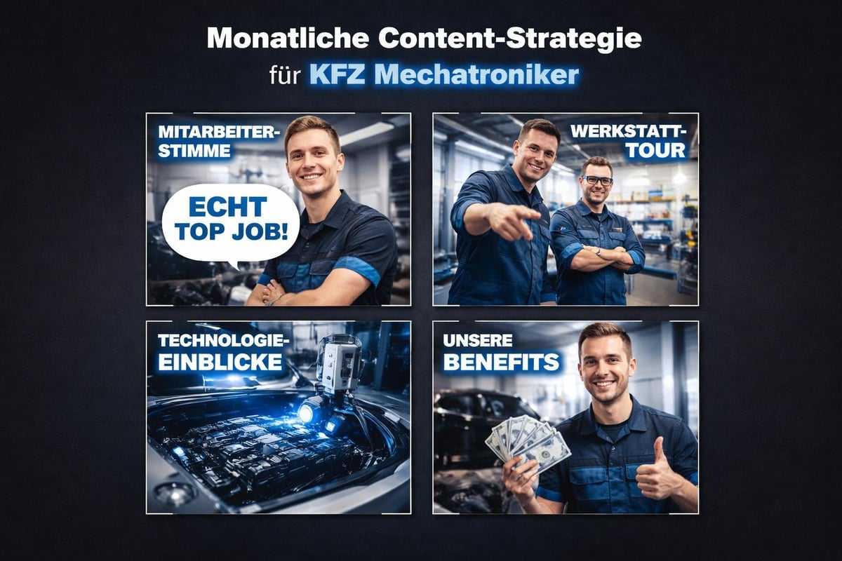 Content calendar for KFZ recruitment