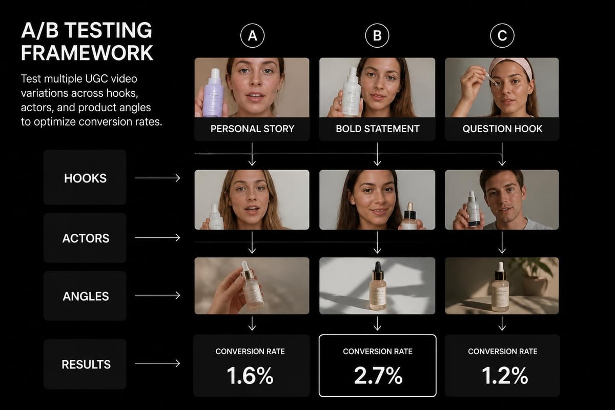 Content testing matrix