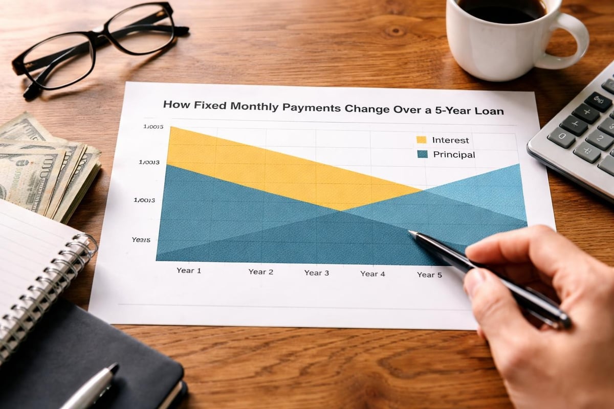 Loan amortization components