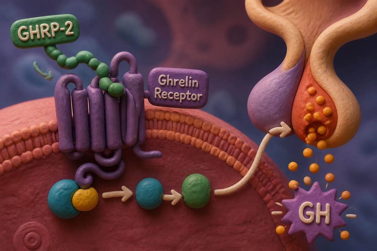 GHRP-2 receptor binding mechanism