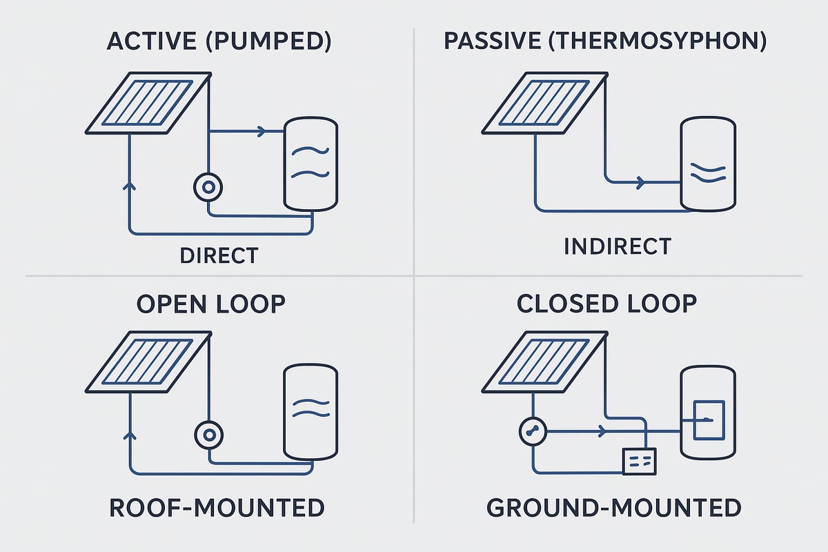 Types of Solar Water Heating Systems