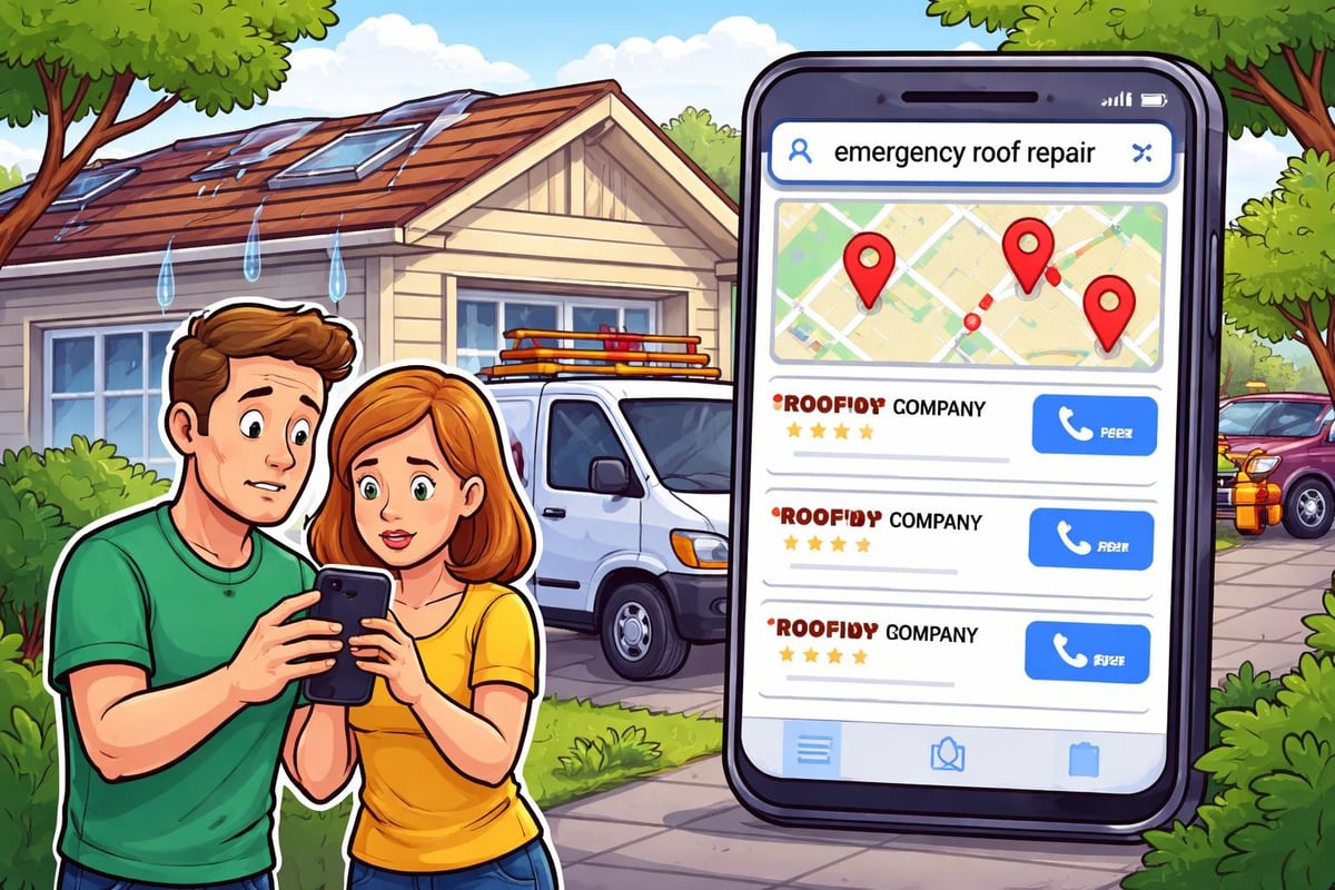 Local search visibility for roofing contractors