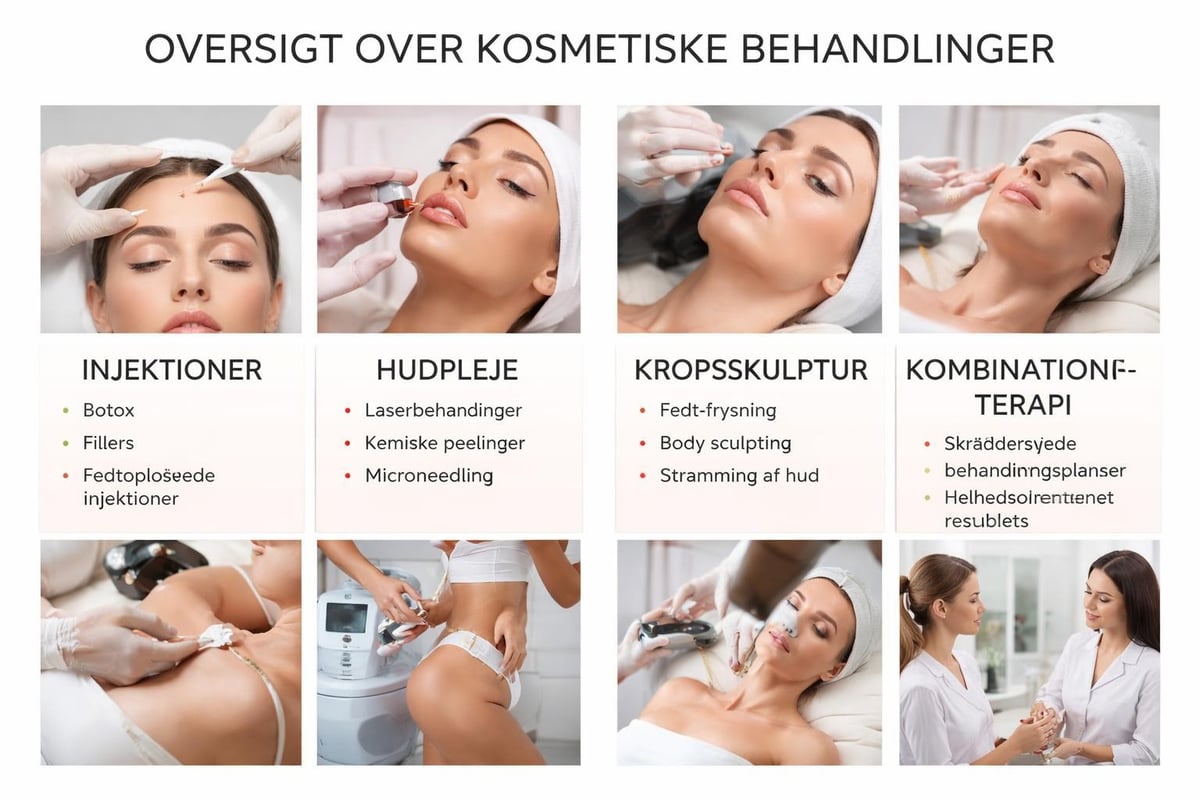 Forskellige kosmetiske behandlingstyper