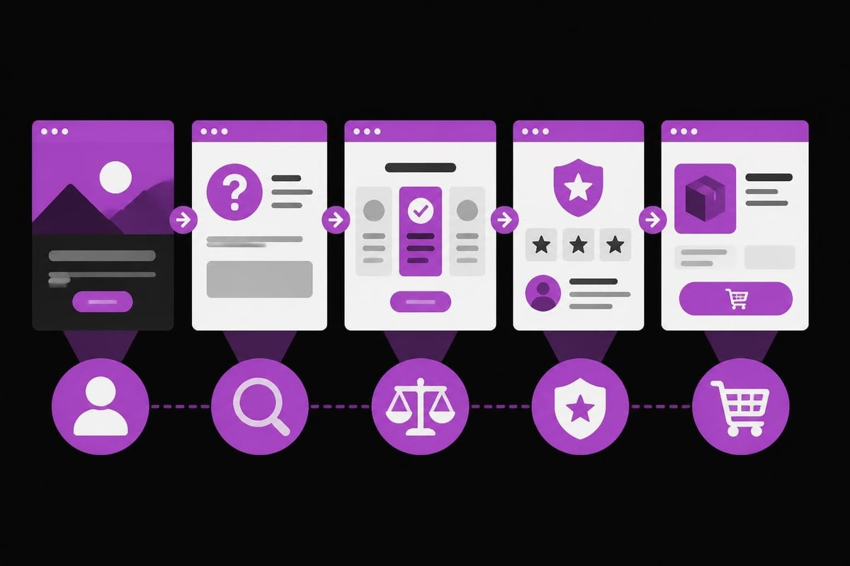 Product website conversion funnel